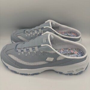 Skechers Women's D'Lites Nostalgic Breeze Slate Blue Mule Sneakers Size 9.5 NEW